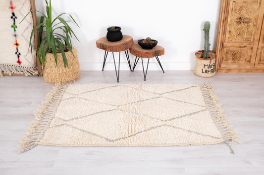 Beni Ourain Rug 4x5 ft – Ref. 1775
