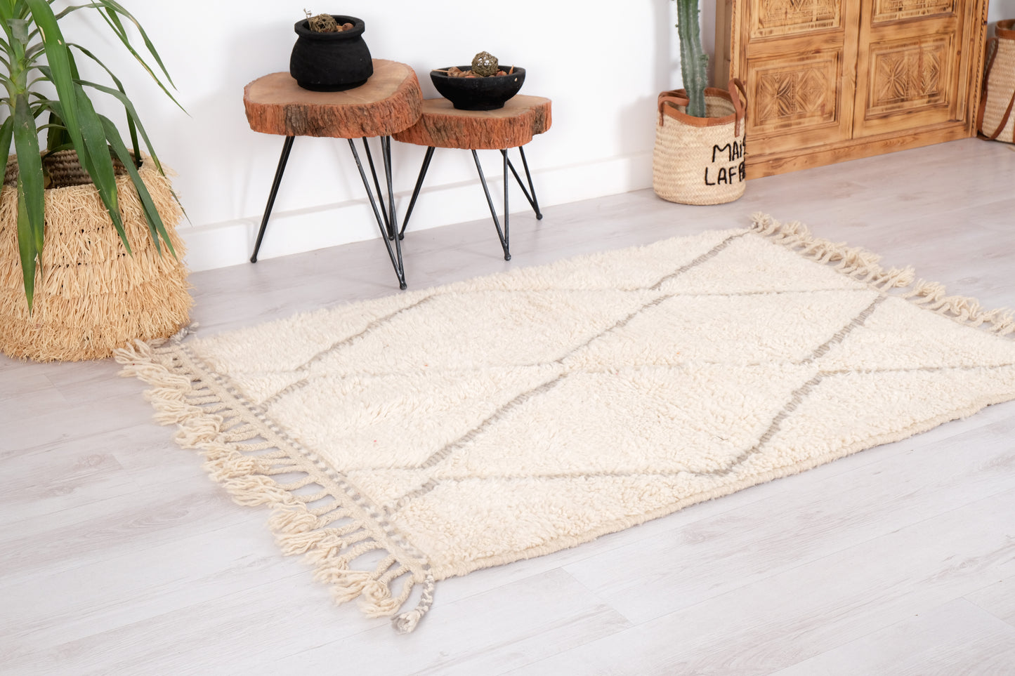 Beni Ourain Rug 4x5 ft – Ref. 1775