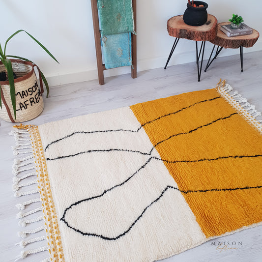 Small Beni Ourain Rug 3.7 x 5.0 FT
