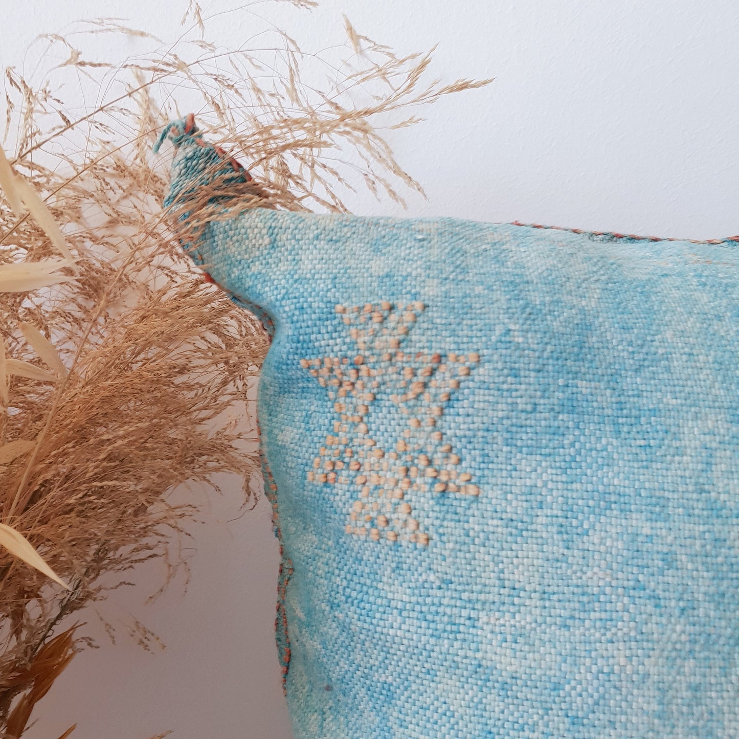 Moroccan Cactus Silk cushion - kilim Pillow