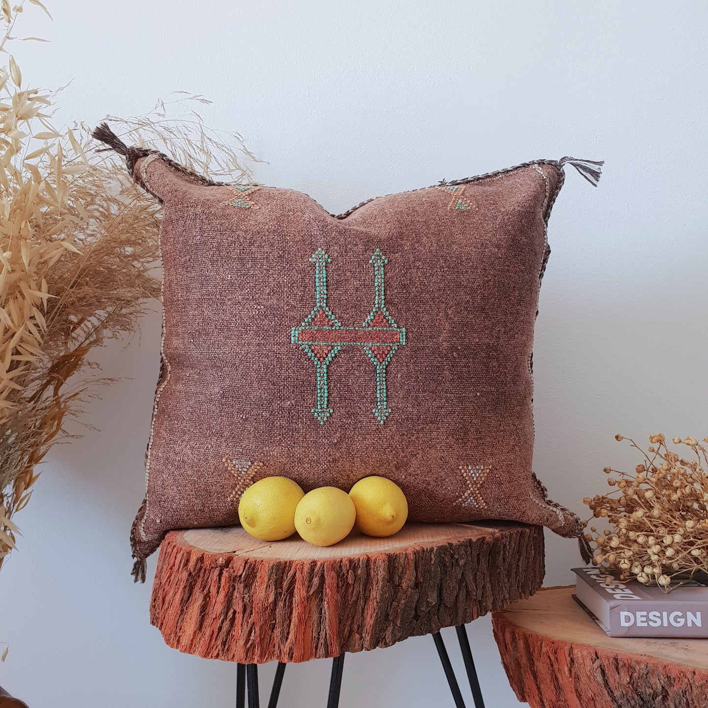 Moroccan Cactus Silk Pillow - Sabra Cushion Cover