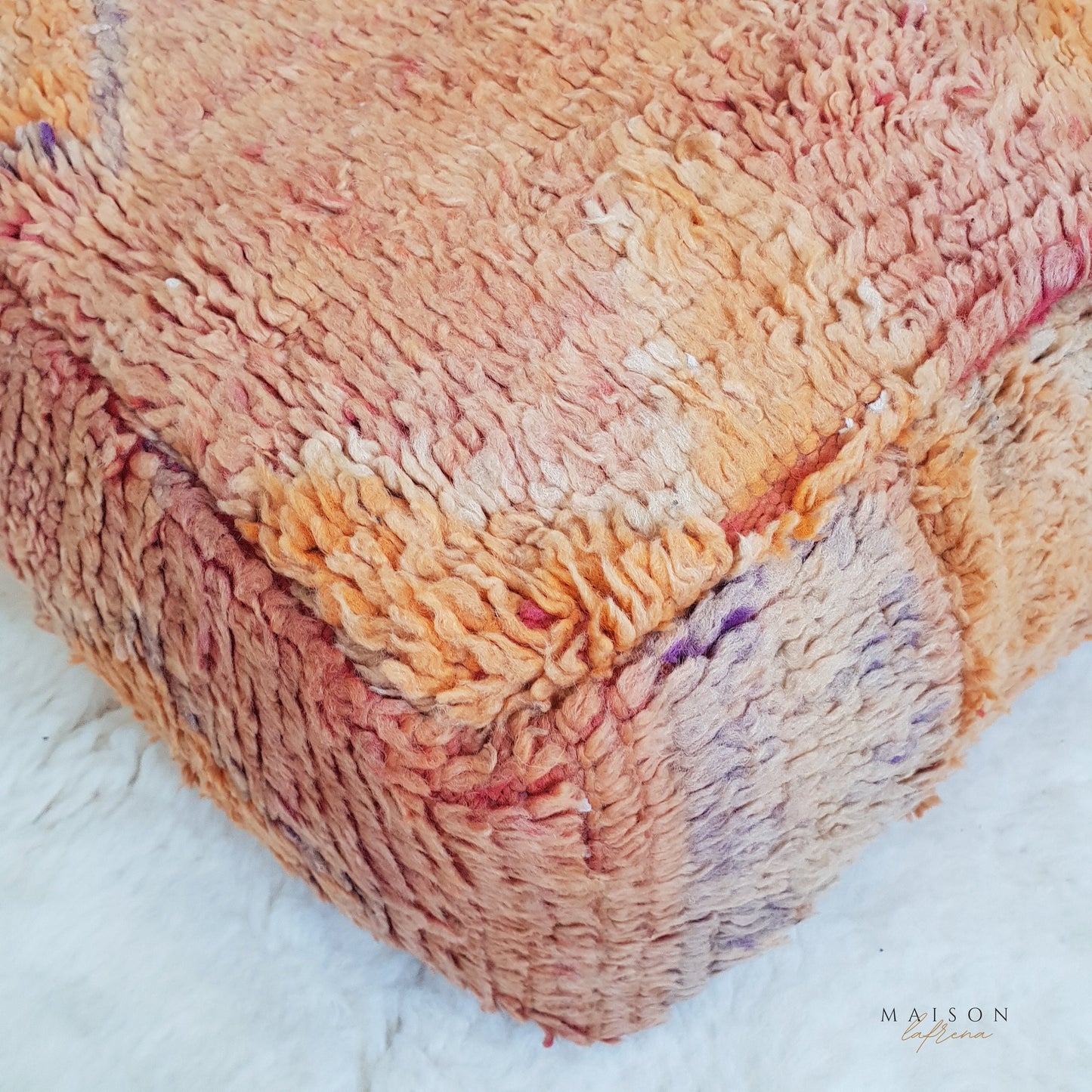Moroccan Kilim Pouf - Berber Floor Cushion Cover